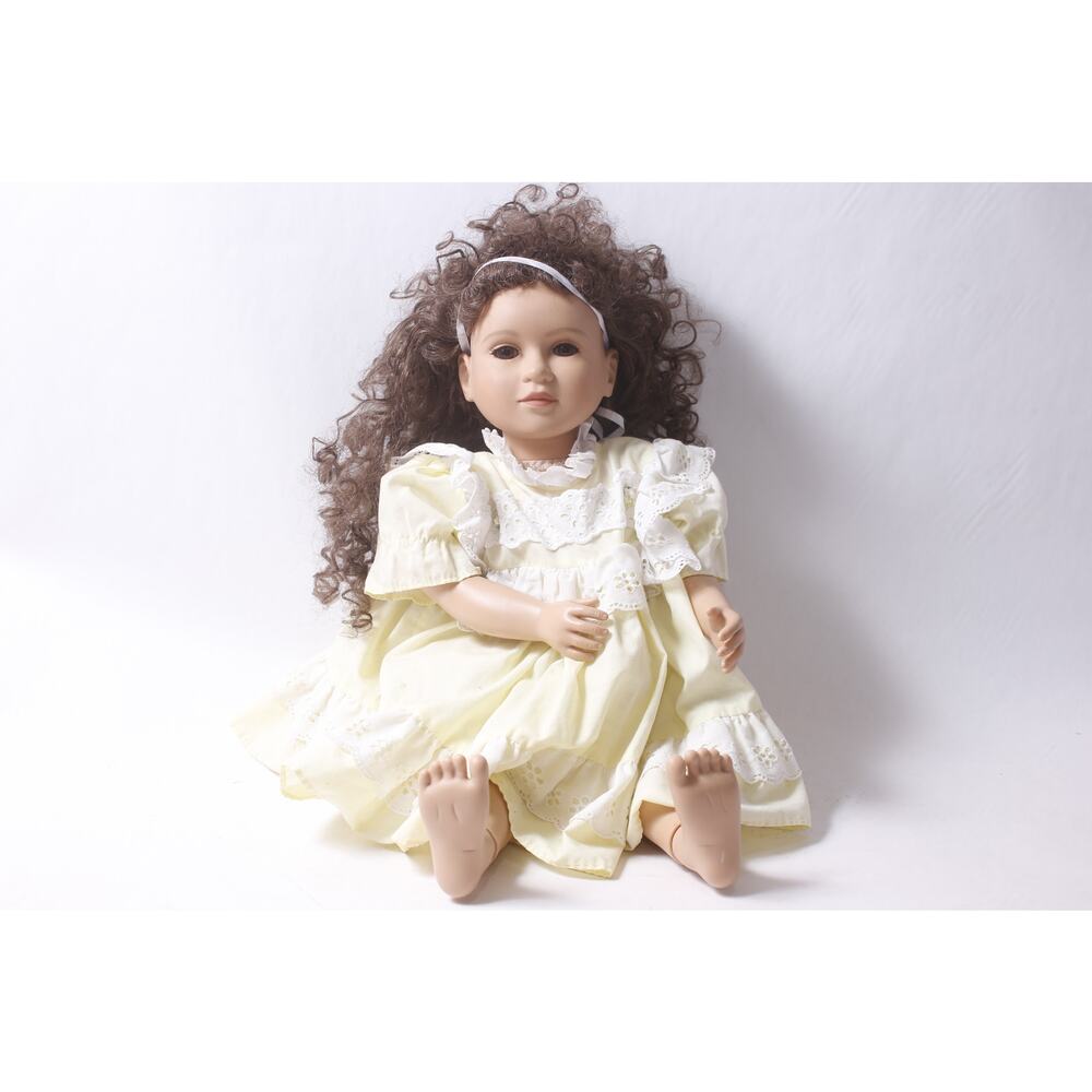 My Twinn Doll Brown Eyes Curly Brown Hair Vintage Large Doll 22" Lifelike